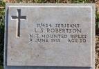 Louis Robertson's gravestone,Walkers Ridge Cemetery Gallipoli, Turkey.