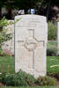 Owen's gravestone, Sangro River War Cemetery, Italy.