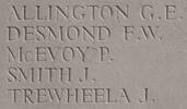 Joseph's name is inscribed on Messines Ridge NZ Memorial to the Missing, West-Flanders, Belgium.