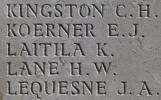 Humphrey's name is inscribed on Caterpillar Valley NZ Memorial to the Missing, France.