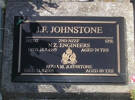 2nd NZEF, 182772 Spr J F JOHNSTONE, NZ Engineers, died 16 July 1995 aged 74 years. ROMA M. JOHNSTONE died 21.3.2005 aged 80 years.
Both are buried in the Taruheru Cemetery, Gisborne
Blk RSA 34 Plot 411