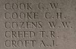 Wilfred's name is inscribed on Messines Ridge NZ Memorial to the Missing, West-Flanders, Belgium.