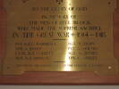 Plaque in the foyer of St Luke&#39;s church, Bell Block.  It was originally in St Luke&#39;s Anglican church which no longer exists.