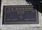 30712, 2nd NZEF, Pte F.R. BLACKMORE, 22 Btn. Died 5.7.1997 aged 79 years.He is buried in the Taruheru Cemetery, Gisborne blk RSA 31 Plot 431