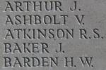 James Arthur's name is inscribed on Caterpillar Valley NZ Memorial to the Missing,