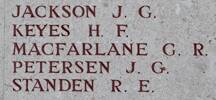 Roderick's name is on Lone Pine Memorial to the Missing, Gallipoli, Turkey.