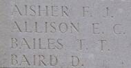 Eric's name is inscribed on Tyne Cot Memorial to the Missing, Belgium.