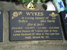 WYKES; In loving memory of EVELYN, 24.6.1914 - 12.9.1971 & JOHN DAVID [RSA 45997], 2.7.1913 - 13.9.2000. ( Eve & Jack). Loved parents of Yvonne, Judy & Pam. Loved Husband of Edna & the late Eve. Sadly missed by all. Both are buried in the Taruheru Cemetery, Gisborne Block F Plot 531