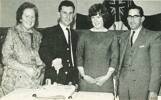 Murray John Beets, son of Mr and Mrs P. F. Beets, 18 Grafton Road, pictured with his parents and sister, Vonette.