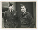W/C Mac Baigent (left) with S/L Bob Rogers, 75(NZ) Squadron RAF, Mepal, Nr. Ely Cambridgeshire 1945