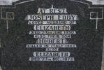 At rest JOSEPH EDDY, loved husband of Elizabeth, died 23 June 1950; also their son, HUBERT, killed in Italy, 1945; also ELIZABETH, died 27 December 1973. This can be found in the Taruheru Cemetery, Gisborne Block 21 Plot 353