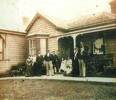 Carl with his parents Florence and Carl senior playing a lawn game outside their homestead on the family farm named `Fairview` in Broomfields Rd, Turanga Creek, Whitford.  The house was burnt to the ground sadly approx 1900.  The family then moved to Birkenhead, Northshore, Auckland in 1901.