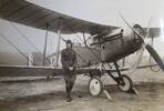 Major K.R. Park, O.C. 48th Sqdn. R.A.F.  -/6/1918 with his 275 Rolls Engine in Bristol Scout (120mph).