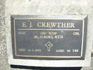 Cpl # 65138 E J CREWTHER2nd NZEF 28 Moarei BTN Died 13.31994 aged 88yrs He is buried in the Opotiki CemeteryGrave No / sec: RSA 252