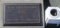2nd NZEF, 243284 Cpl D H CHITTENDEN, 36 Btn, died 17 May 1991 aged 69 years He is buried in the Taruheru Cemetery, Gisborne Blk RSA 34 Plot 342