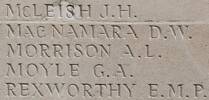 Austin's name is inscribed on Caterpillar Valley NZ Memorial to the Missing, France.