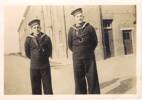 Photo of Ivan taken with &#39;friend&#39; at HMS Ganges. See the back for a name and address ie &#39;C Mitchell etc&#39;.