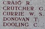 Thomas Donovan's name is on Lone Pine Memorial to the Missing, Gallipoli, Turkey.