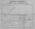 Certificate of Character and Description of Soldier on Enlisting.
Printed on reverse of Certificate of Service.