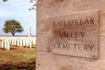 A recent (June 2017) photograph of the entrance to Caterpillar Valley Cemetery and New Zealand Memorial