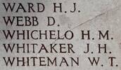 James Whitaker's name is on Chunuk Bair New Zealand Memorial to the Missing, Gallipoli,Turkey.