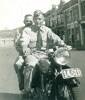 John William O&#39;Connor in Airforce uniform riding his motorbike