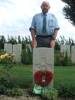 Leon&#39;s younger brother Peter (my father) is in this photograph taken April 2005 on a visit to Rimini War Cemetery.
