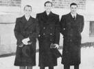 This photo was taken in Sweden after a successful escape from the PoW camp. Shown in Stockholm in January 1944 are E.R. Silverwood, left, E.J.A. Phelan and Pte. F. Simmonds British army