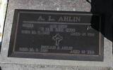2nd NZEF, 478121 Sgt A L AHLIN, 2 NZ Div Sigs, died 23 July 1996 aged 86 years. PHYLLIS J. AHLIN died 23.1.1999 aged 87 years Both are buried in the Taruheru Cemetery, Gisborne Blk RSA 34 Plot 436 