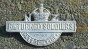 Private Walter Andrews Returned Services Association badge