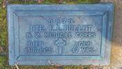 Pre # 9879 E. L. BULLOT NZ MEDICAL CORPS Died 19-6-1952 aged 47yrs He is buried in the Hillcrest Cemetery, WhakatanePLOT: RSA R, Plot 26