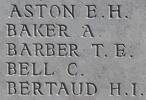 Thomas Barber's name is inscribed on Caterpillar Valley NZ Memorial to the Missing, France.