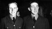 AC2 Mervyn Davis RNZAF (right) and an Air Force colleague pictured at a social function in November 1942. AC2 Davis was stationed at RNZAF Station Taieri at the time.