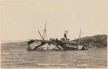 Ulimaroa in Wellington Harbour with camouflage markings in 1917