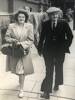 George and Biddy stroll along Lambton Quay at end of WW2.  Note the polished boots, military style!