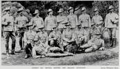 The Hawke&#39;s Bay Section of the 7th NZ Contingent. Back Row- Lieutenant Whiteley, Captain Ross, Troopers E. Lowe, A Merritt, S Leyland,  G Brownette, Hesp, Lieutenants Emerson &amp; Trotter. Middle Row - Troopers Hegh, Christenson, McKay, Staff-Sergeant E.H. Taylor, Troopers T. Butler, and C. Boyle. Front Row- Corporal E.A. Pointon, Divisional-Sergeant A Peterson.