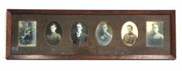 Photo-collage of Ohakea, Manawatu residents who went to World War I. Six photographs, identified on the back as: Roy Richardson, unknown soldier, Claude Richardson, Jack Bailey, Mo Bull and Percy Gifford. Held by Te Manawa Museums Trust, Palmerston North