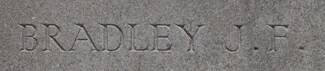 James Bradley's name is on Twelve Tree Copse NZ Memorial to the Missing Gallipoli, Turkey.