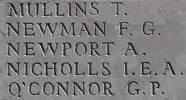 Thomas's name is inscribed on Caterpillar Valley NZ Memorial to the Missing, France.