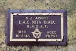 L.A.C. # NZ 428653 MITA IHAIA RNZAF Died 10.8.1946 aged 26yrsHe is buried in the Hillcrest Cemetery, Whakatane