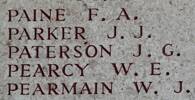 James Parker's name is on Lone Pine Memorial to the Missing, Gallipoli, Turkey.