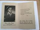 The inside of the remembrance card showing photo of Cedric