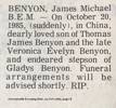 Death Notice, Greymouth Evening Star, 23 October 1985