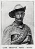 April 1901 - Showing a head and shoulders portrait of the Late Trooper James Moore of the Gisborne Section of Sixth New Zealand Contingent
