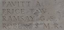 Arthur's name is on Twelve Tree Copse NZ Memorial to the Missing Gallipoli, Turkey.