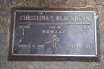 Headstone for THelma Blackburn nee Hesp