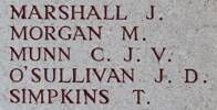 Charles Munn's name is on Lone Pine Memorial to the Missing, Gallipoli, Turkey.