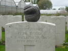 Sculpture of a soldier sheltering with head down placed by local Ronny Salembier in serviceman's honour.