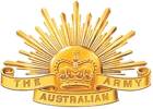 Australian (AIF) Army Badge : "Rising Sun".