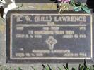 Pte # 7705 K W (BILL) LAWRENCE (M.M.) 2nd NZEF - 27 MACHINE GUN BTN Died 7.9.1998 aged 80yrs EUPHEMIA LAWRENCE  died 23.3.2001 aged 82yrs  Both are buried in the Hastings Cemetery Plot: RSA/#/G2A